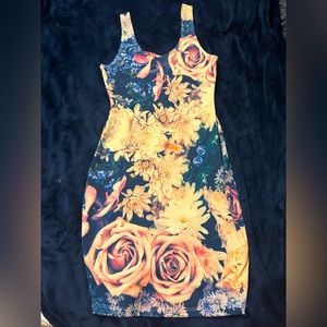 Electro Threads Vintage Flowers Mini Dress